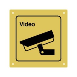 Aluminiumschild  Videoüberwachung
